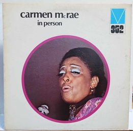 LATE 1960'S/70'S RELEASE CARMEN MCRAE IN PERSON VINYL RECORD MRL 352 MAINSTREAM RECORDS
