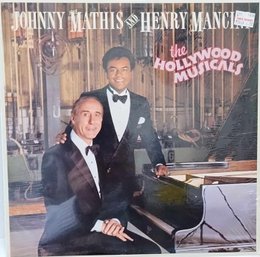 1986 RELEASE JOHNNY MATHIS AND HENRY MANCINI-THE HOLLYWOOD MUSICALS VINYL RECORD C 40372 COLUMBIA RECORDS.