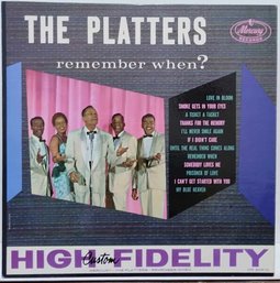 WOW! 1ST PRESSING 1959 THE PLATTERS-REMEMBER WHEN? VINYL RECORD MG 20410 MERCURY RECORDS BLACK LABELS