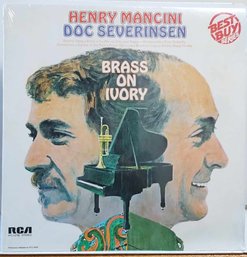 MINT SEALED 1980 REISSUE HENRY MANCINI AND DOC SEVERINSEN BRASS ON IVORY VINYL RECORD AYL1-3756 RCA RECORDS