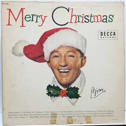 WOW! 1ST PRESSING 1955 BING CROSBY-MERRY CHRISTMAS VINYL RECORD DL 8128 DECCA RECORDS-READ DESCRIPTION