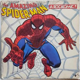 1972 RELEASE RON DANTE-THE WEBSPINNERS-THE AMAZING SIDERMAN FROM BEYOND THE GRAVE A ROCKOMIC VINYL RECORD