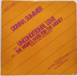 1983 DONNA SUMMER UNCONDITIONAL LOVE/SHE WORKS HARD FOR THE MONEY LIMITED EDITION 12'45 RPM VINYL RECORD