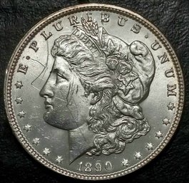 1890 MORGAN SILVER DOLLAR MS-62 TO MS-63 QUALITY