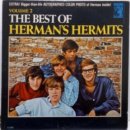 1ST YEAR 1966 RELEASE HERMAN'S HERMITS-THE BEST OF HERMAN'S HERMITS VOLUME 2 VINYL RECORD E4416 MGM RECORDS