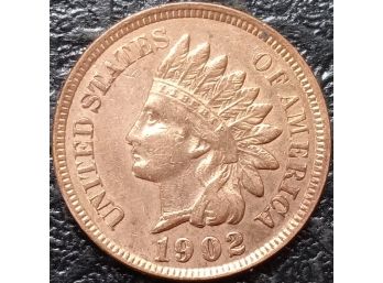 1902 INDIAN HEAD CENT XF