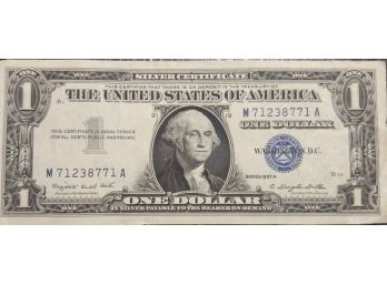 1957-A $1.00 SILVER CERTIFICATE AU