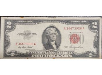 1953-B $2.00 RED SEAL NOTE XF