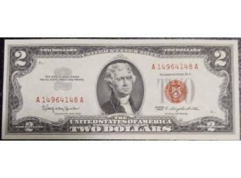 UNCIRCULATED 1963 $2.00 RED SEAL NOTE