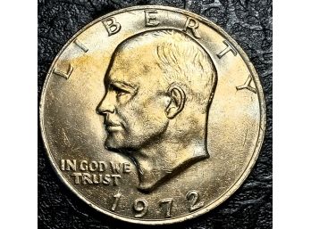 1972 EISENHOWER DOLLAR BRILLIANT UNCIRCULATED NICELY TONED