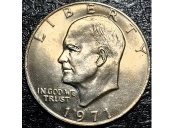 1971 EISENHOWER DOLLAR BRILLIANT UNCIRCULATED NICELY TONED