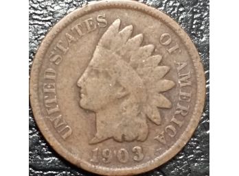 1903 INDIAN HEADS CENTS VG CONDITION
