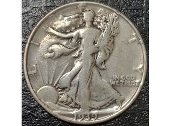 1939-S WALKING LIBERTY HALF DOLLAR VF-20 QUALITY CLEANED