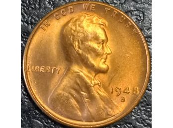1948-S LINCOLN WHEAT CENT GEM BRILLIANT UNCIRCULATED RED