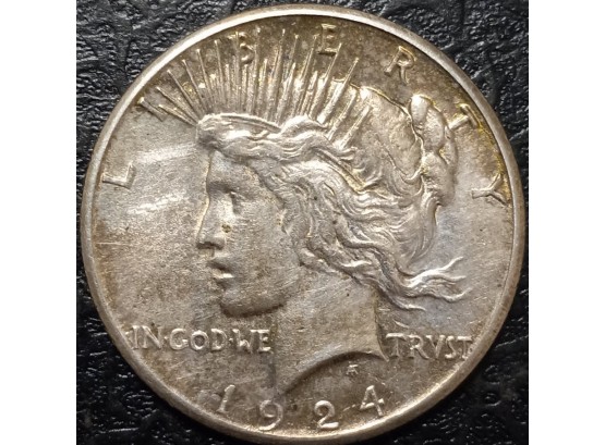 1924-S PEACE SILVER DOLLAR AU-55 QUALITY BETTER DATE