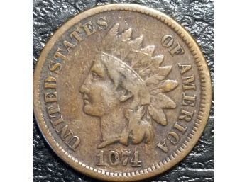 RARE MINT ERROR MISSING 9 ON DATE. SHOULD BE 1874 INDIAN HEAD CENT FINE CONDITION
