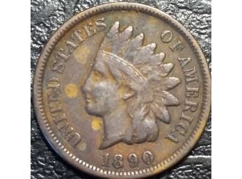 1890 INDIAN HEAD CENT FINE CONDITION
