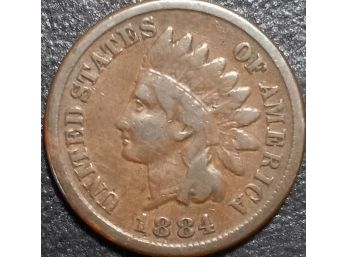 1884 INDIAN HEAD CENTS FINE CONDITION
