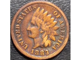 1883 INDIAN HEAD CENTS VERY FINE CONDITION CLEANED