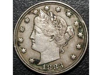 1883 NO CENTS LIBERTY V NICKEL MS-62 QUALITY TONED