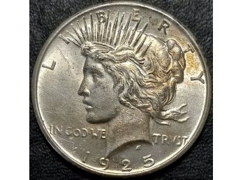 BRILLIANT UNCIRCULATED 1925 PEACE SILVER DOLLAR MS-64 QUALITY