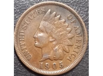1905 INDIAN HEAD CENT VF CONDITION