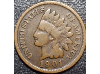 1901 INDIAN HEAD CENT VG CONDITION