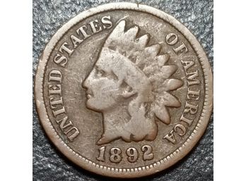1892 INDIAN HEAD CENT VG CONDITION