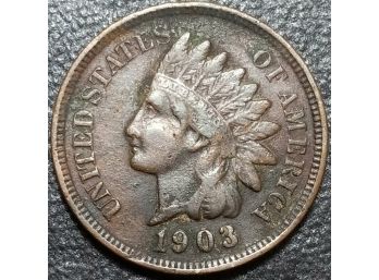 1903 INDIAN HEAD CENT FINE VF CONDITION