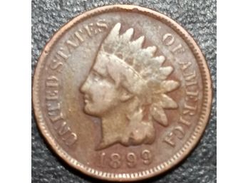 1899 INDIAN HEAD CENT VG TO FINE CONDITION