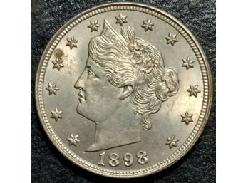 1898 LIBERTY V NICKEL MS-64 QUALITY TONED OVER $120 ON EBAY