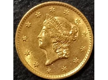 RARE 1853 Gold Dollar MS-60 TO MS-62 QUALITY $425.00 TO $475.00 ON EBAY