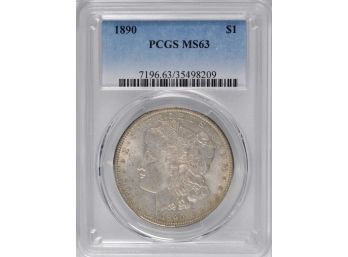 Nicely Toned 1890-P Morgan Dollar PCGS MS-63