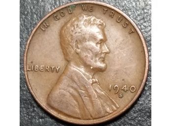 1940-S LINCOLN WHEAT CENT VF-35 QUALITY