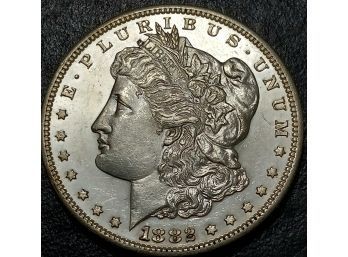 1882-S MORGAN SILVER DOLLAR MS-64 TO MS-65 PROOF LIKE QUALITY