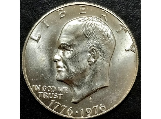 1976-S 40 PERCENT SILVER EISENHOWER DOLLAR MS-64 TO MS-65 QUALITY