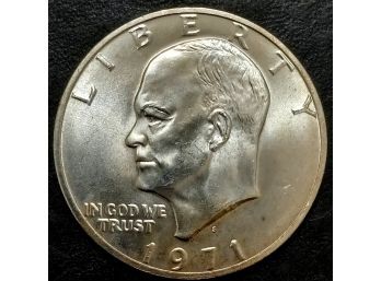 1971-S 40 PERCENT SILVER EISENHOWER DOLLAR MS-64 TO MS-65 QUALITY