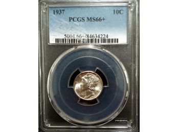 1937 MERCURY DIME PCGS MS-66 PLUS/ $99.00 TO $115.00 IN MS-67