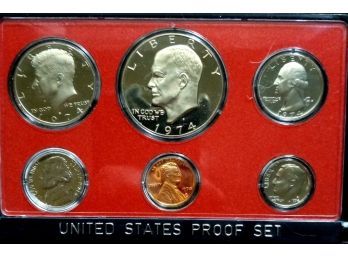 1974-S UNITED STATES PROOF SET NO BOX. COINS LOOK MUCH NICER THAN THE PHOTO