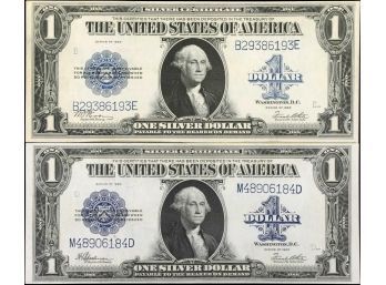 LOT OF 2 FR 237 AND 238 1923 $1.00 SILVER CERTIFICATES. READ DESCRIPTION