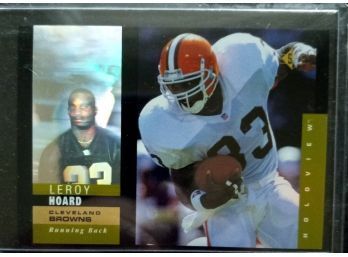 LEROY HOARD 1995 UPPER DECK SP HOLOGRAM FOOTBALL CARD IN MINT CONDITION IN PROTECTIVE SLEEVE