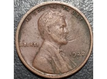 1922-D LINCOLN WHEAT CENT VF-25 QUALITY