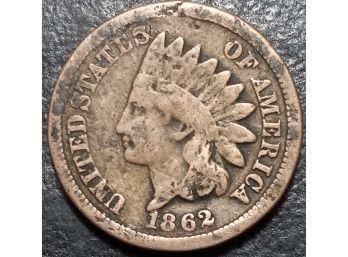 1862 INDIAN HEAD CENT G-6 QUALITY