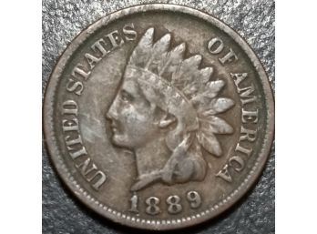 1889 INDIAN HEAD CENT F-15 QUALITY