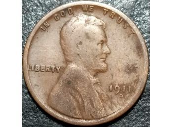 1911-D LINCOLN WHEAT CENT F-12 QUALITY