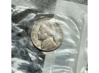 1945 35 PERCENT SILVER WW2 NICKEL FROM LITTLETON COIN CO.