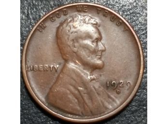 1929-D LINCOLN WHEAT CENT VF-35 QUALITY