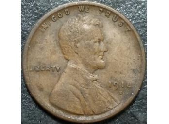 1918-D LINCOLN WHEAT CENT VF-20 QUALITY