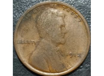 1912 LINCOLN WHEAT CENT F-15 QUALITY