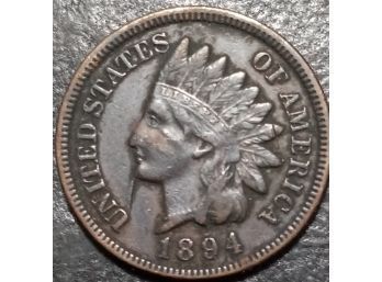 1894 INDIAN HEAD CENT VF-35 QUALITY